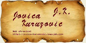 Jovica Kuruzović vizit kartica